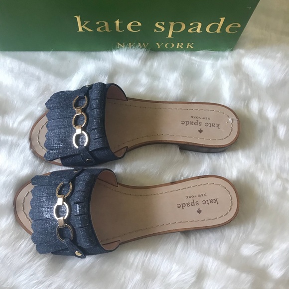 kate spade Shoes - PRICE DROP New kate spade Brie Sandals Denim Suede